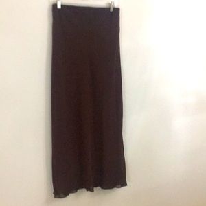 Brown long 2 layer skirt